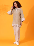 MABA Linen Wide cuffed sleeve Co-Ord Set