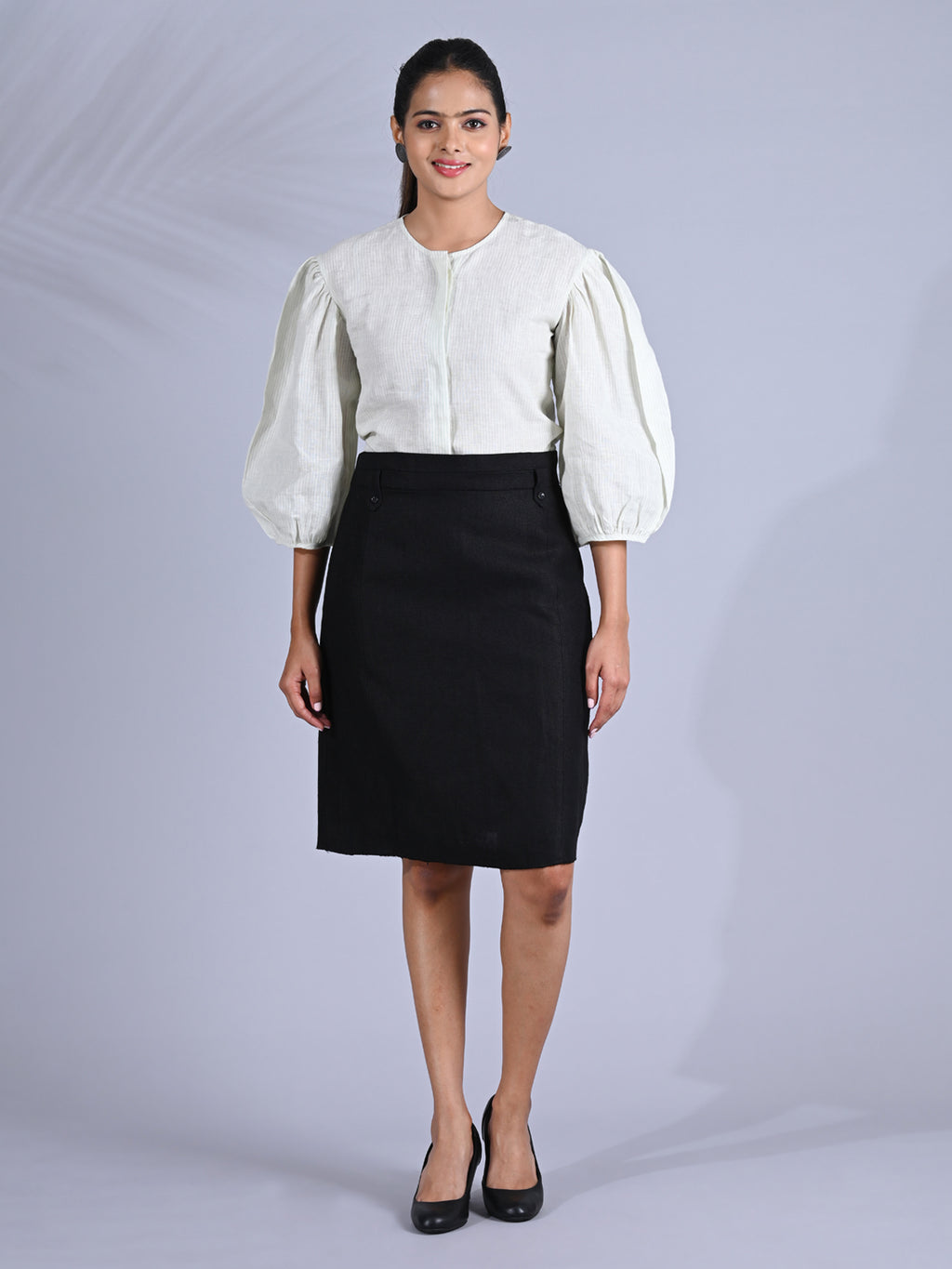 Maba Pinstripe Linen Shirt