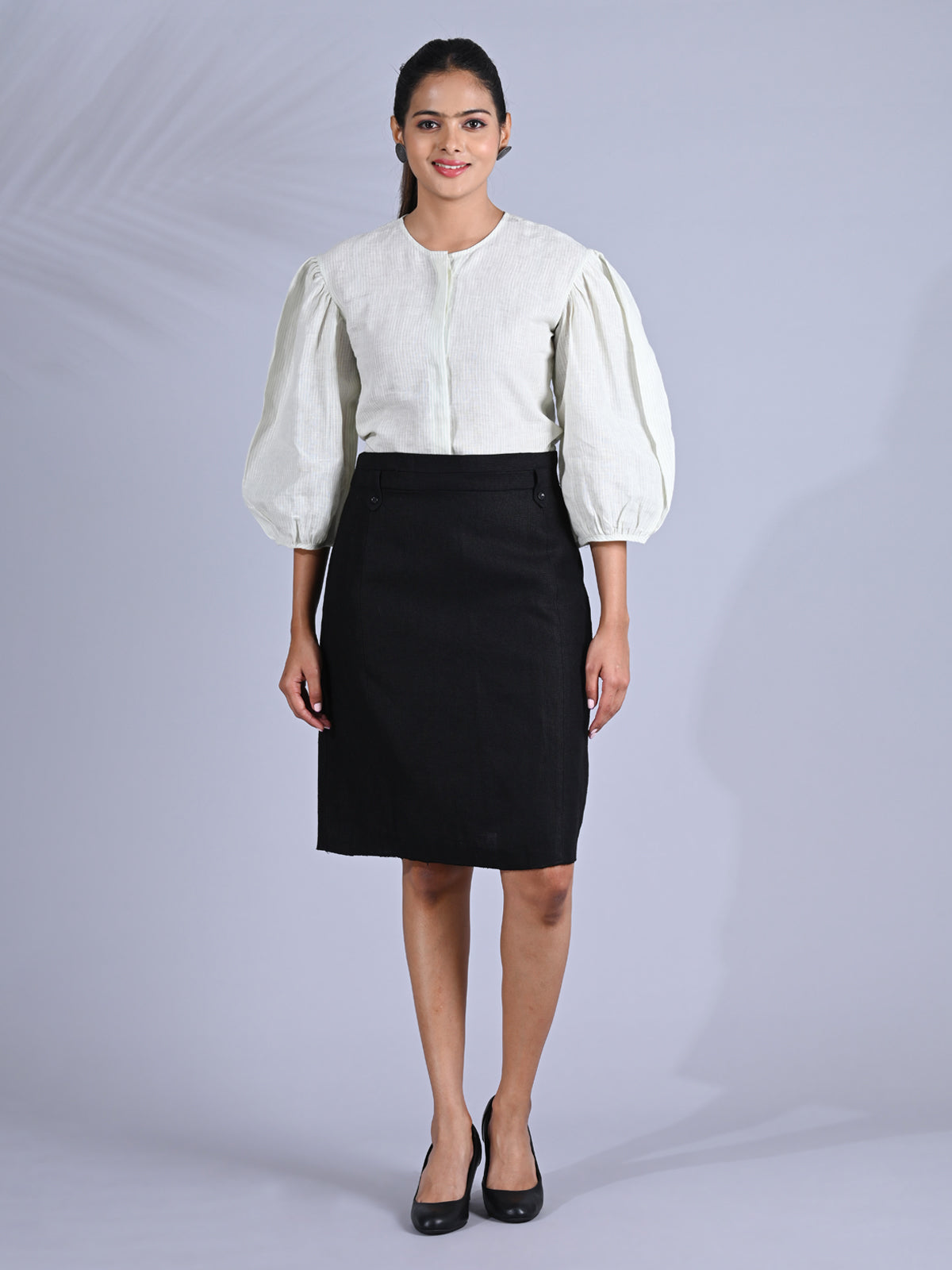 Maba Pinstripe Linen Shirt