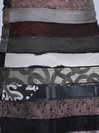 Maba Silk Jacquard upcycled A line Skirt - Grey