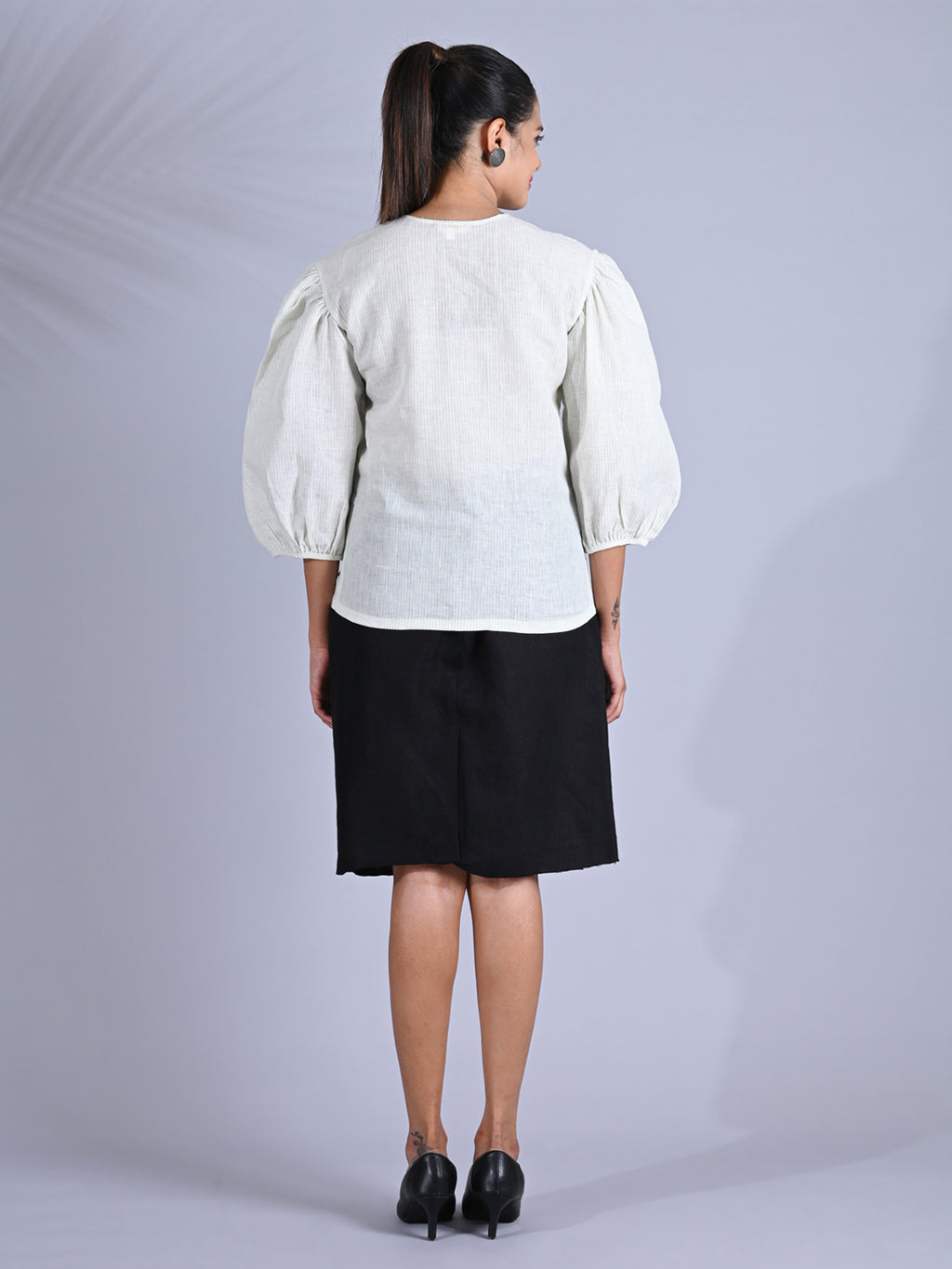 Maba Pinstripe Linen Shirt