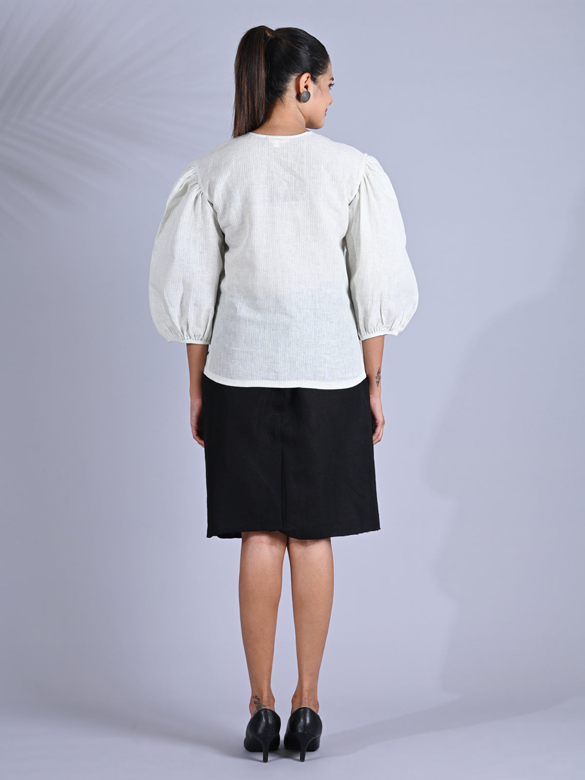 Maba Pinstripe Linen Shirt