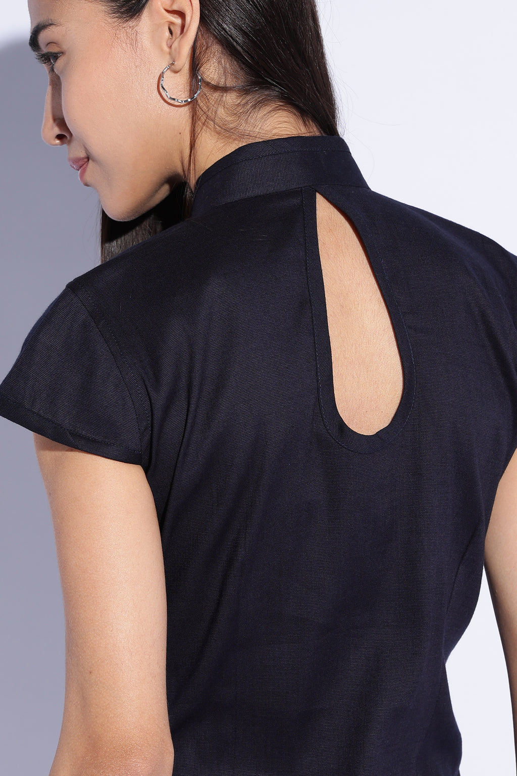Midnight Mandarin Knot Top
