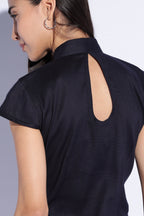 Midnight Mandarin Knot Top