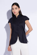 Midnight Mandarin Knot Top