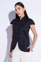 Midnight Mandarin Knot Top