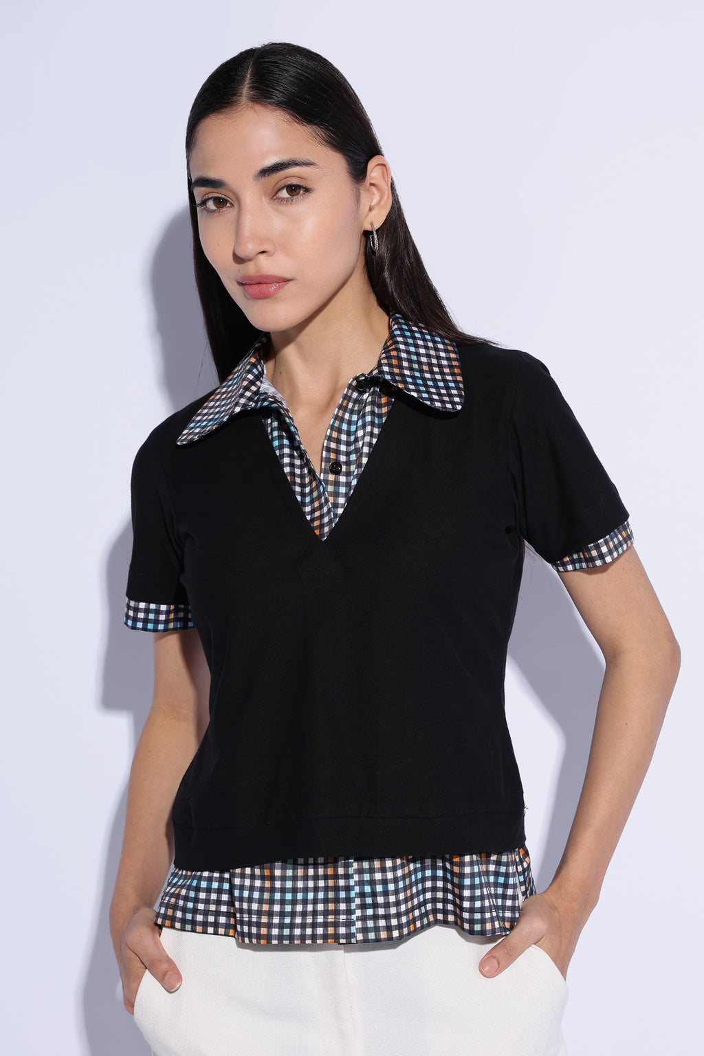 Checkmate Layered Polo top