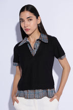 Checkmate Layered Polo top
