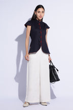 Midnight Contrast Mandarin Top