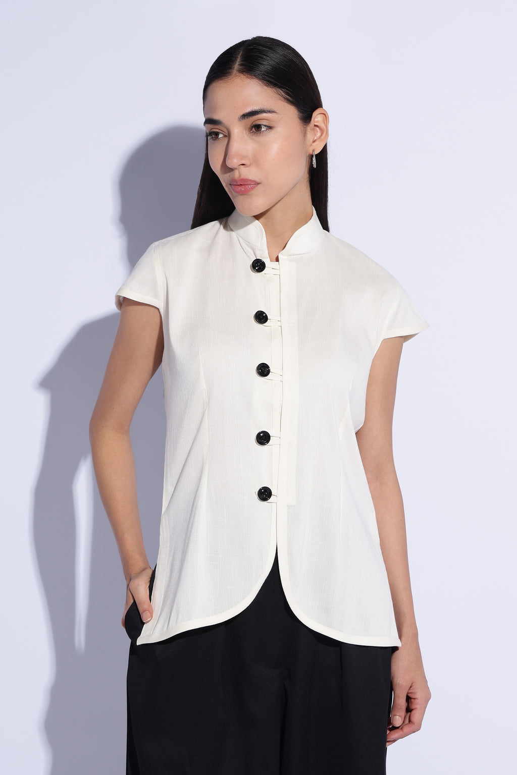 Pearl Mandarin Swing Tunic
