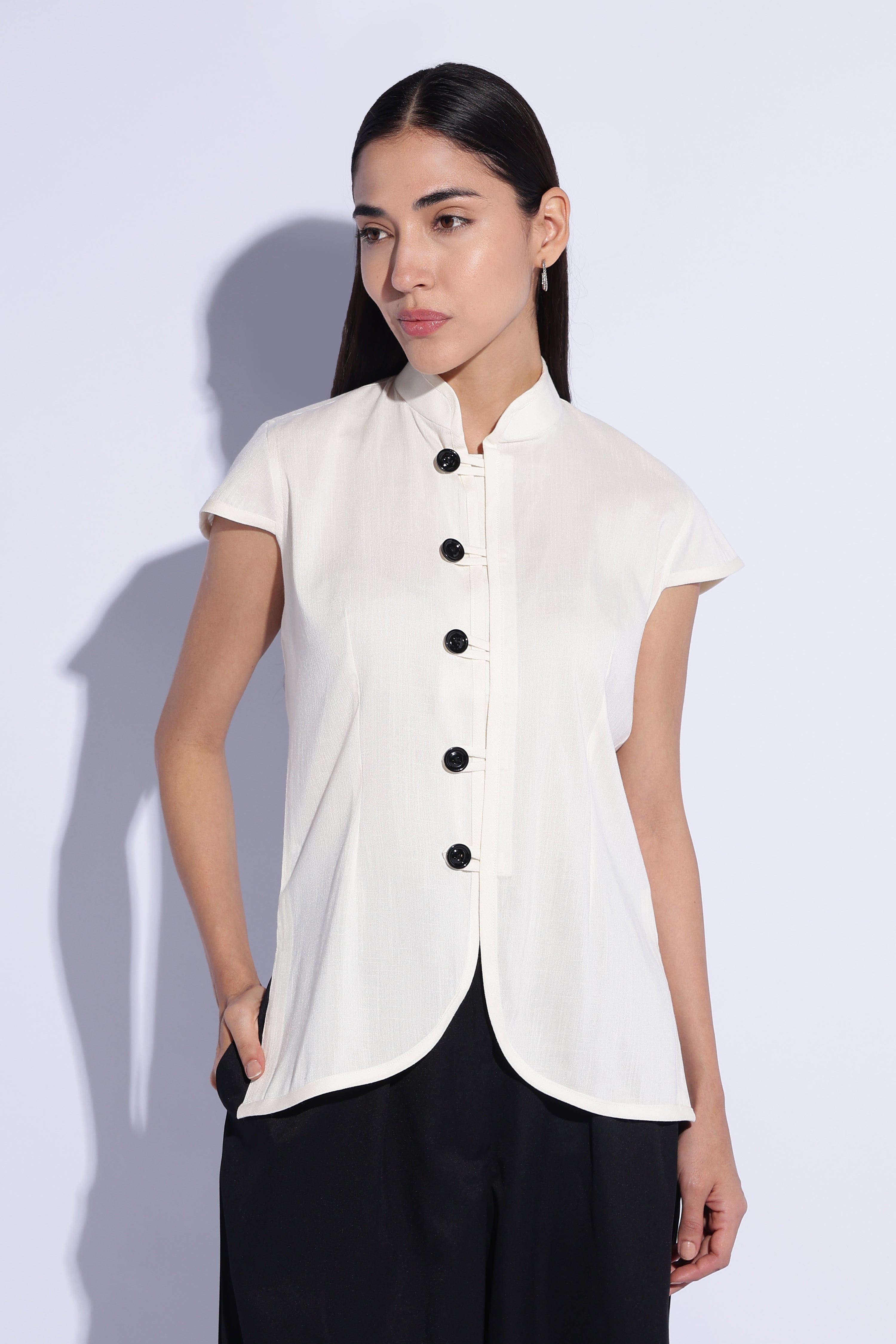 Pearl Mandarin Swing Tunic