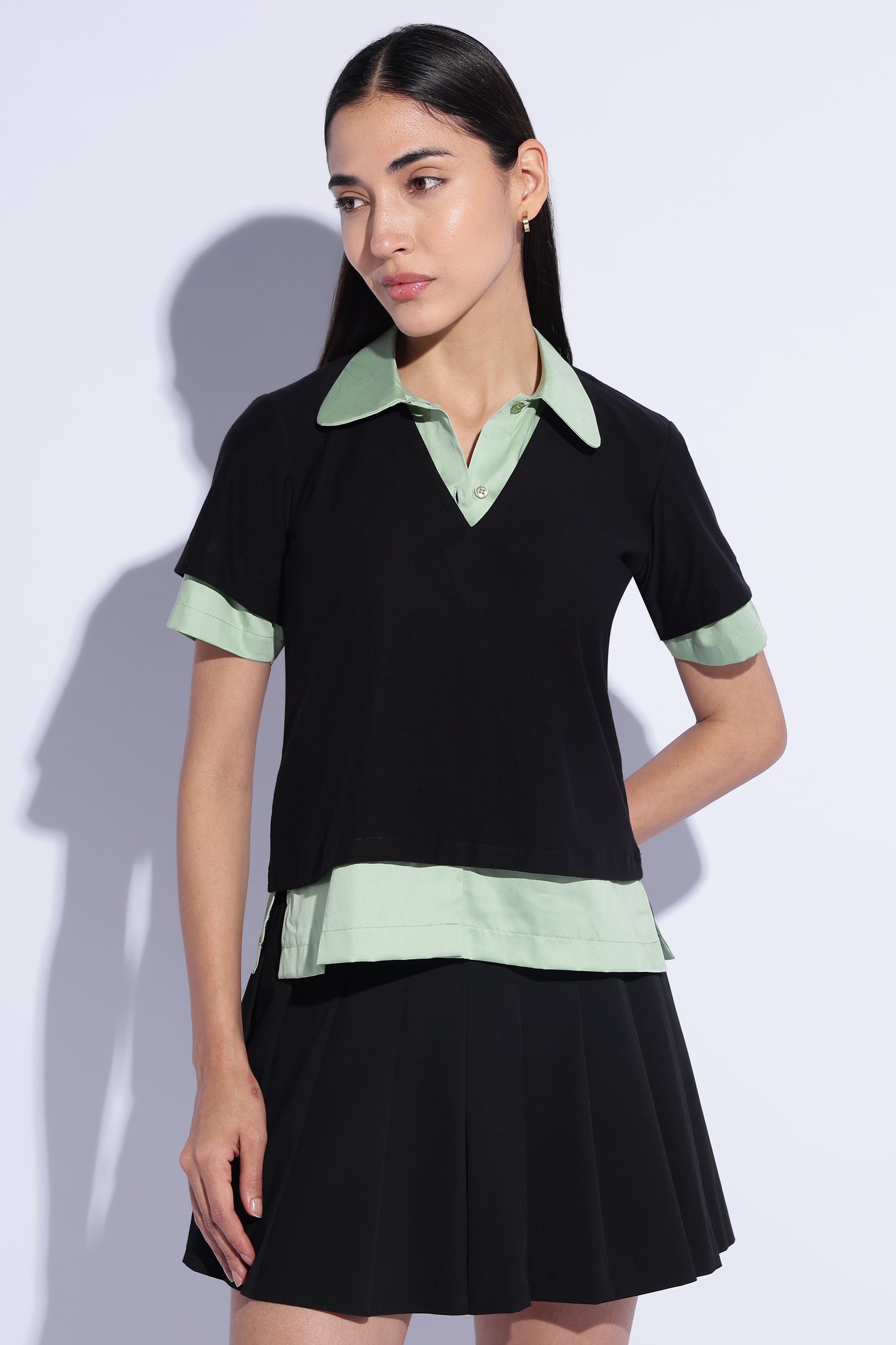 Mint Layered Polo Set