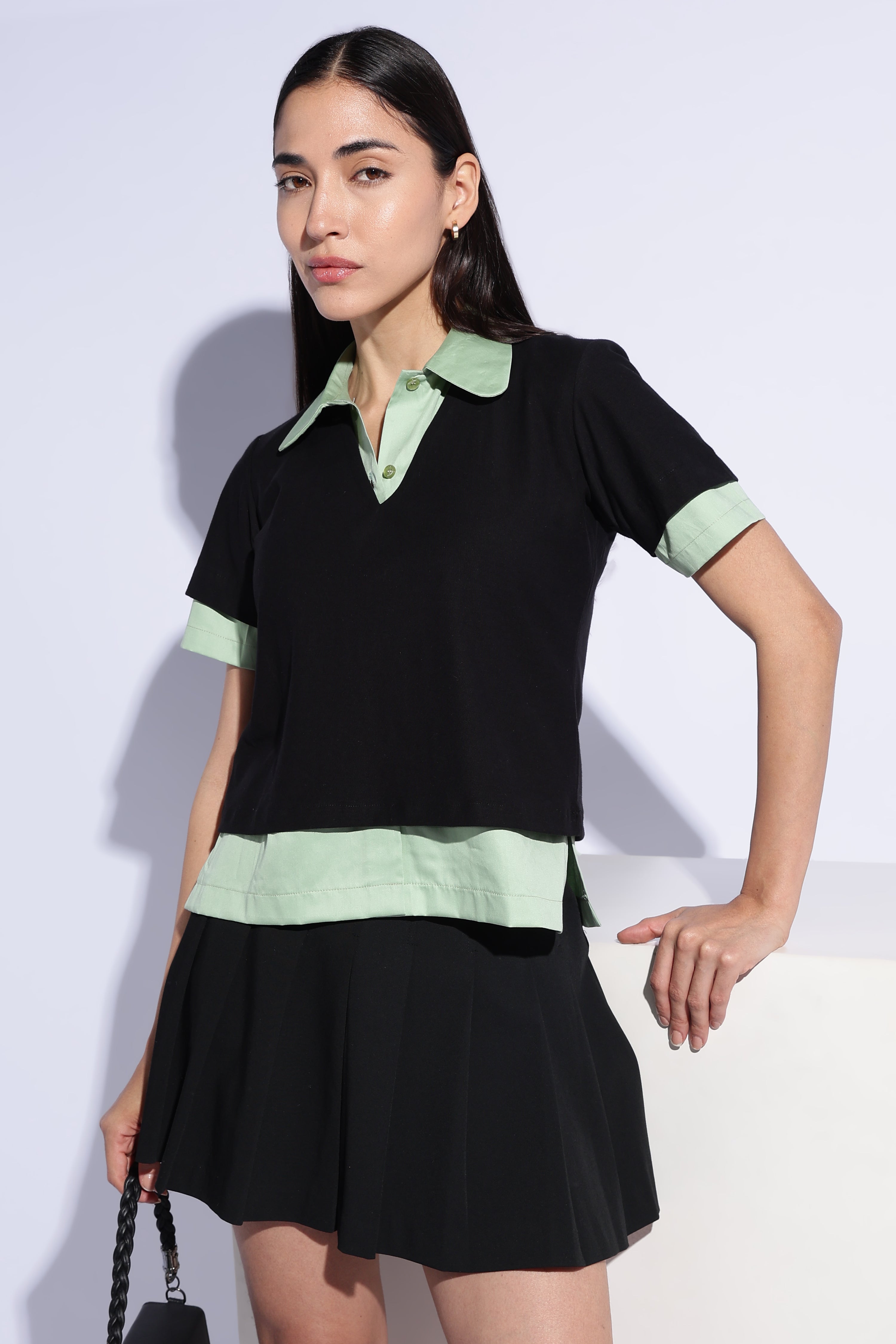 Mint Layered Polo Set