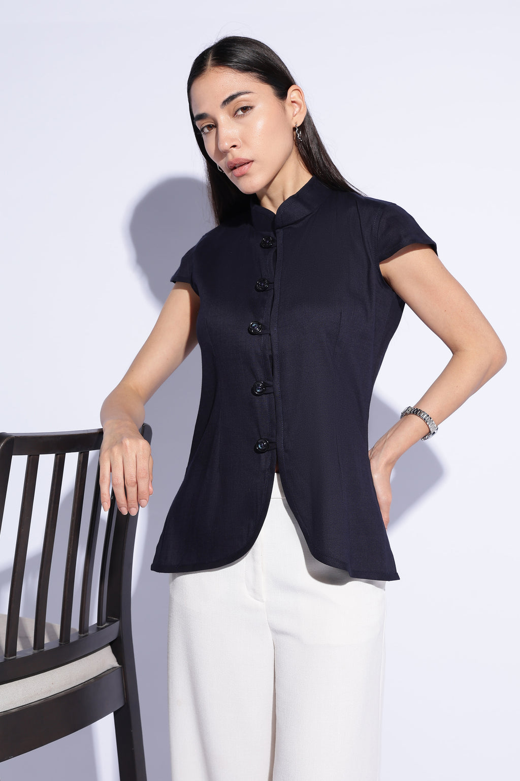 Midnight Mandarin Swing Tunic