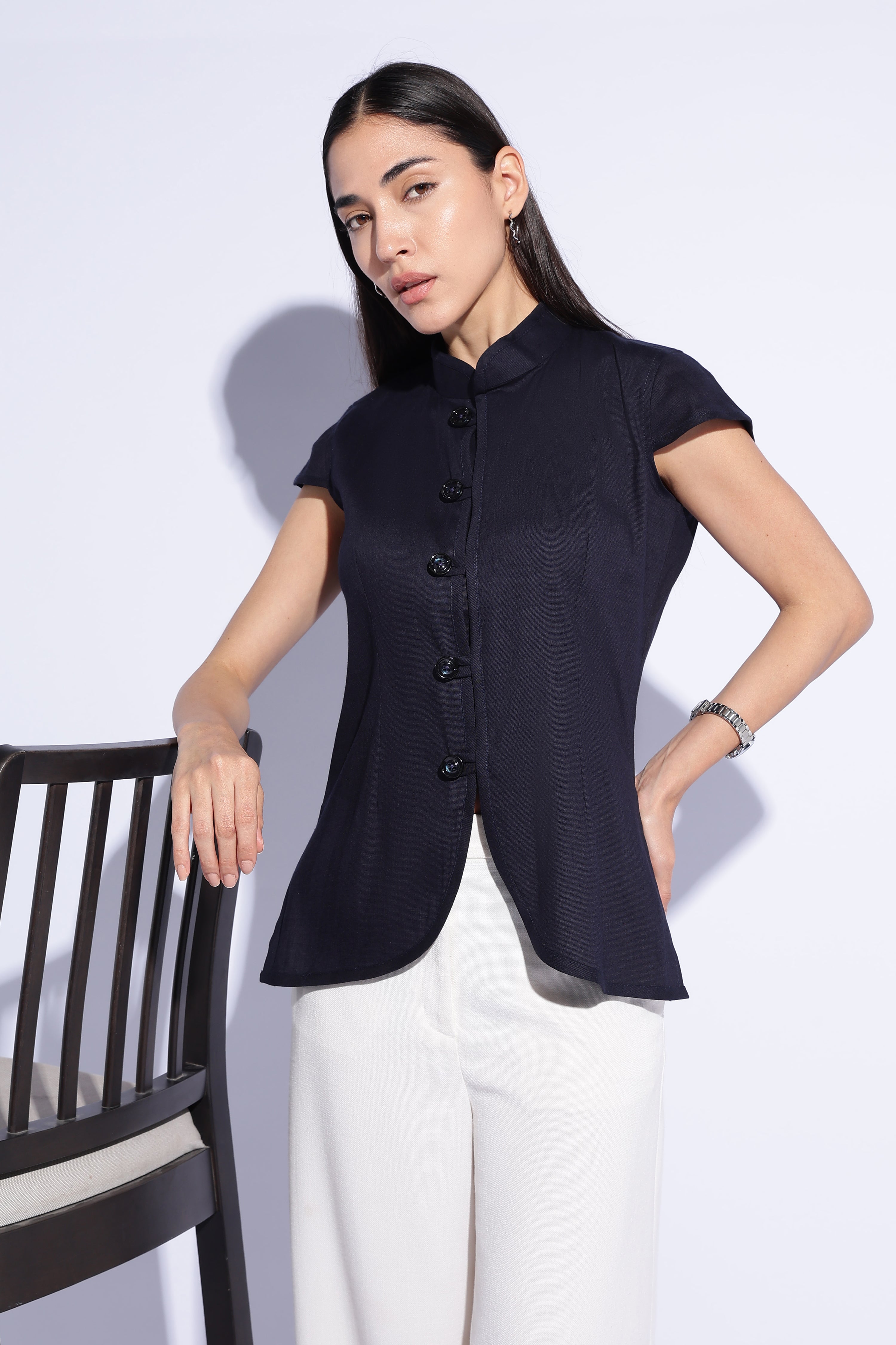 Midnight Mandarin Swing Tunic