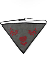 Silk Organza Bandana Red